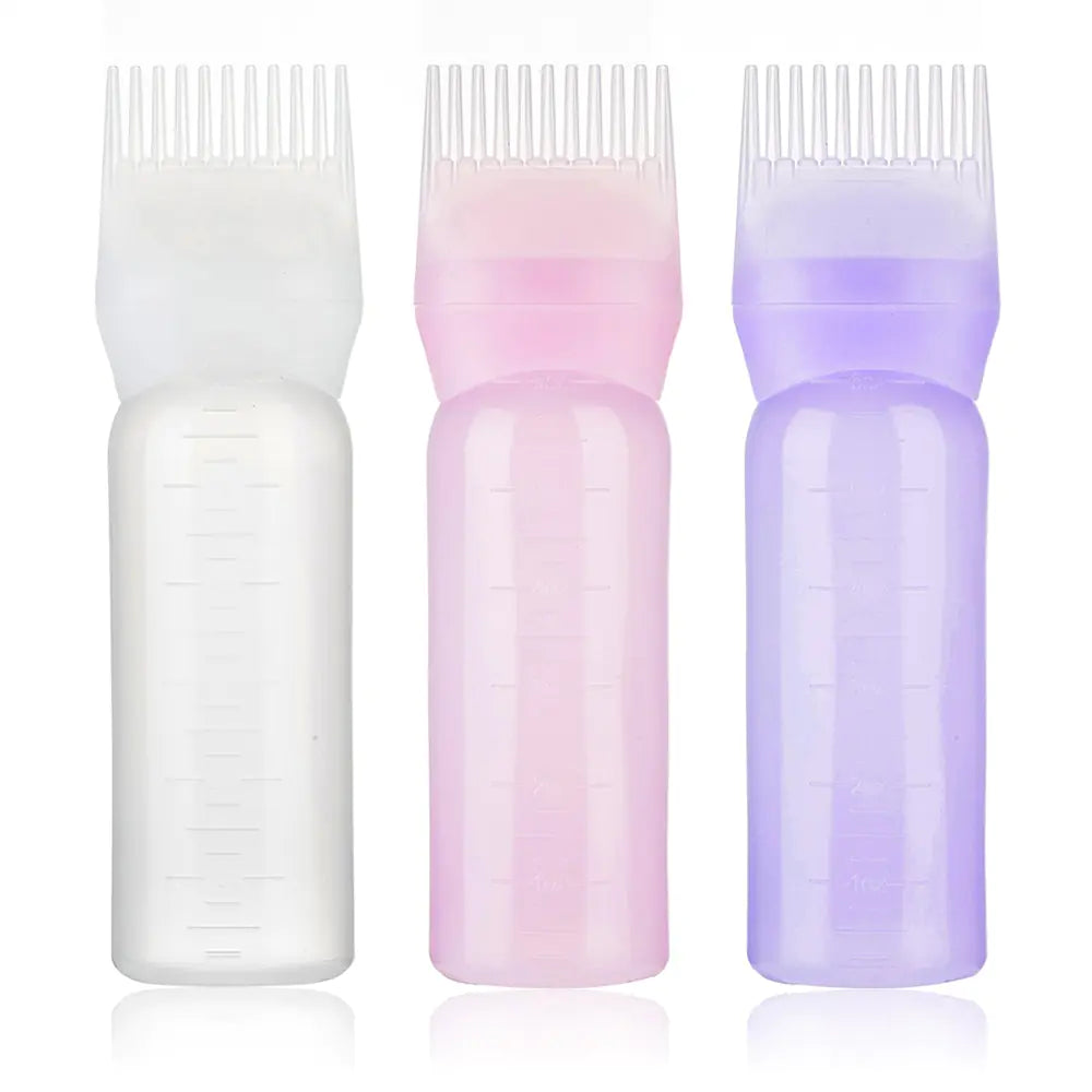 Tinte para Cabello Multicolor de 120 ml con Botella Recargable, Aplicador y Peine Dispensador